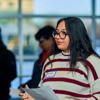 International Anchor Allies Winter 2026 First Mixer - a female student pose for a picture